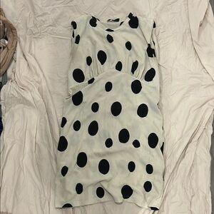 Zara Black and White Polka Dot Dress